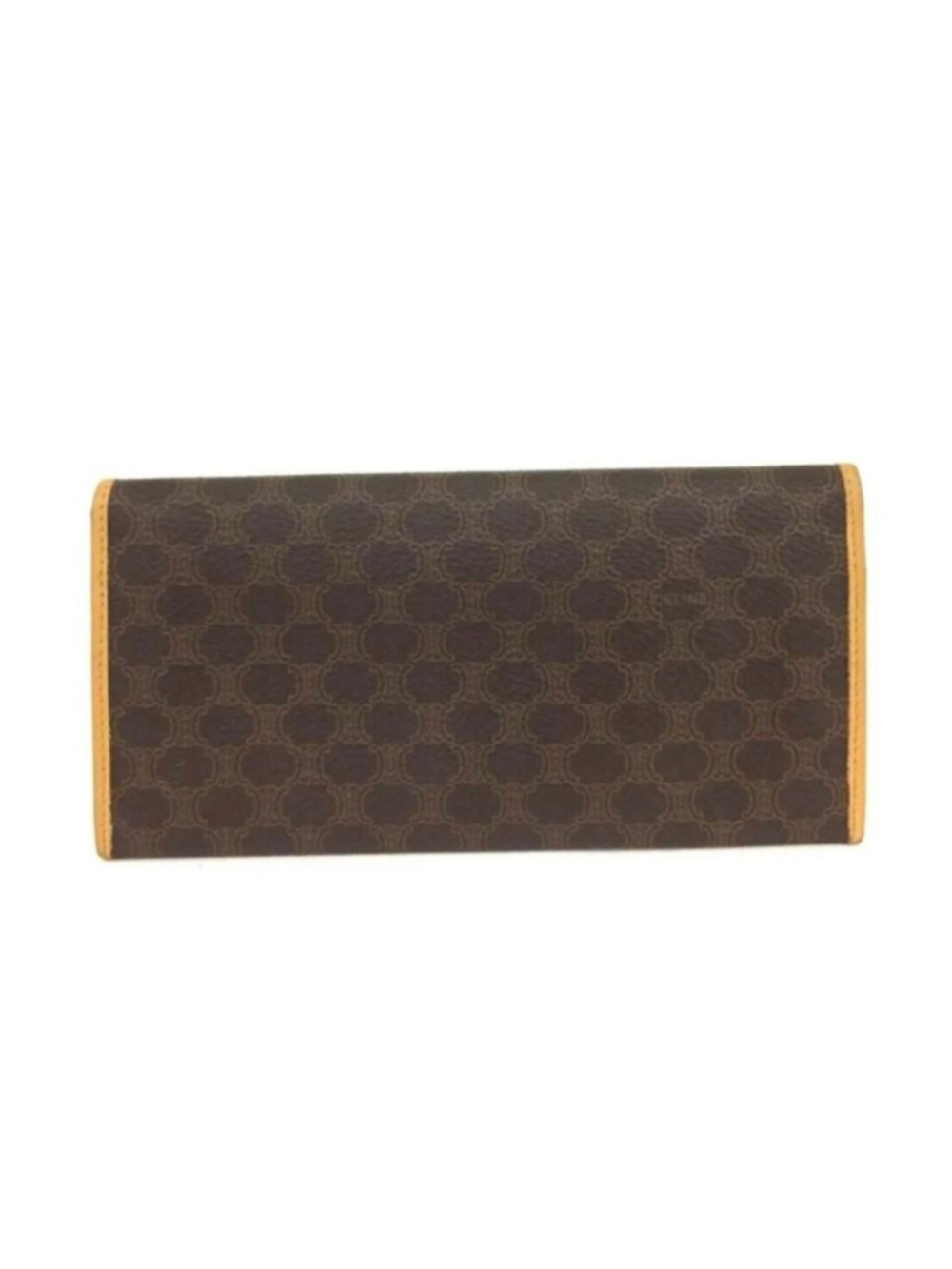 Women's Celine Triomphe Canvas Wallet in Brown and Tan, One Size - Picture 4 of 8